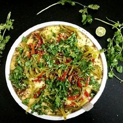 Khaman dhokla recipe A picture of Khaman dhokla recipe.