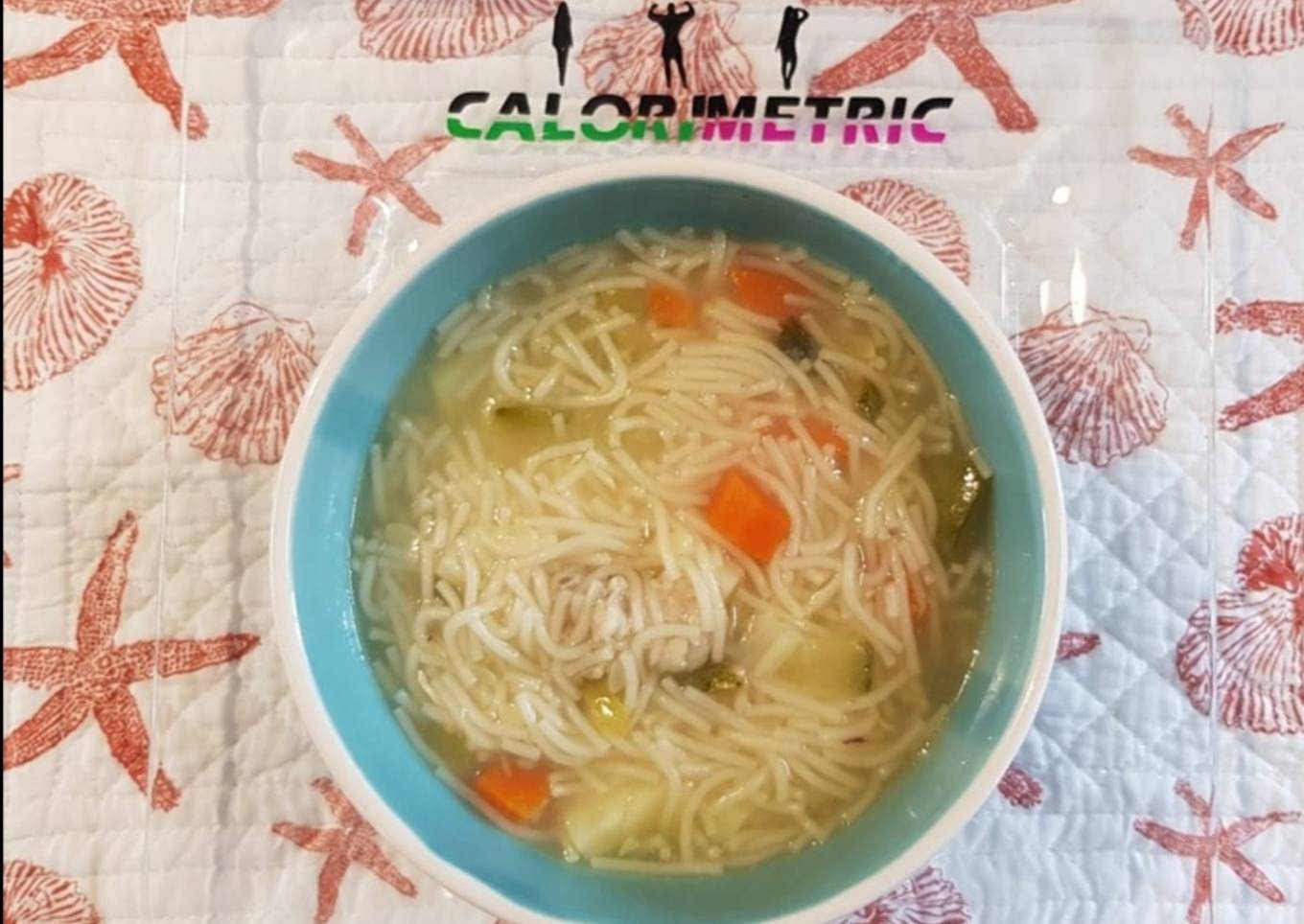 6. Sopa de fideos con verduras