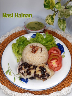 Foto resep Nasi Hainan dan ayam rebus siram