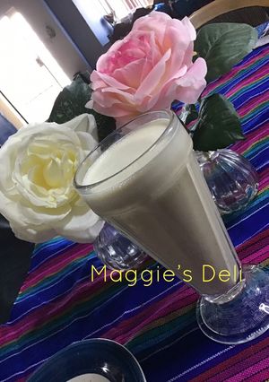 Una foto de Licuado de plátano y cúrcuma