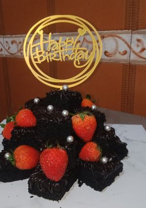 Foto resep Fudgy Brownies Tower