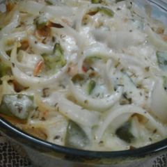 A picture of Baked spaghetti.