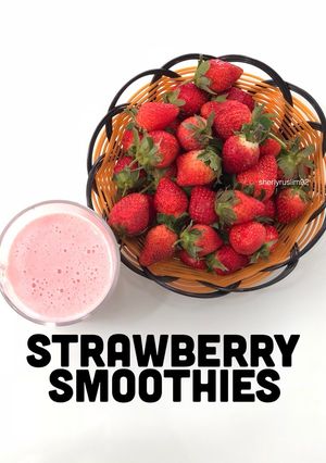 Foto resep Simple Strawberry Smoothies