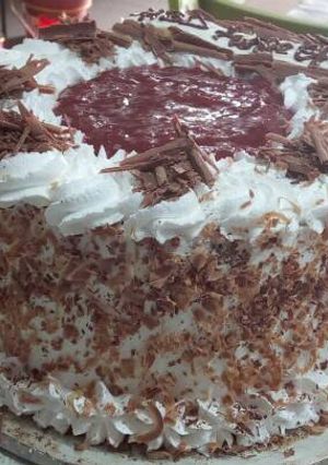 A picture of This is call black forest cake.