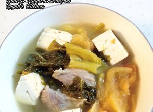 Hình của món Canh Cải Chua Thịt Bò - Tomato Salted Cabbage Tofu Soup.