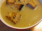 A picture of leftover bread croutons