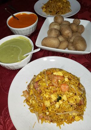 Una foto de Arroz frito no tradicional