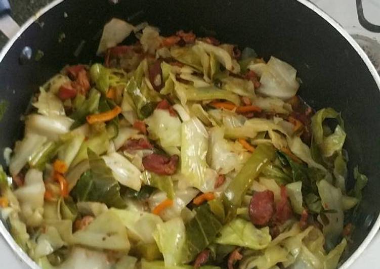 Steps to Prepare Super Quick Homemade Saute Cabbage