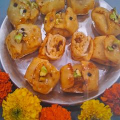 A picture of Lavang Latika, A Traditional North Indian Sweet.