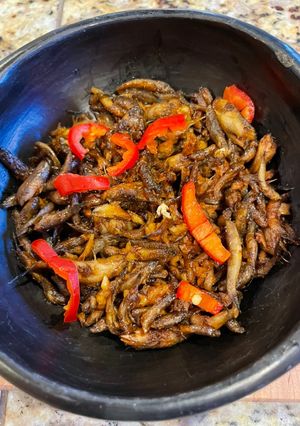 A picture of Pepper-Braised Goby Fish with Roe.