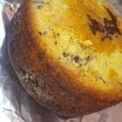 A picture of Sponge cake with chocolate.