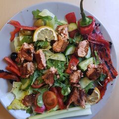 A picture of My Marinated Salmon Salad.