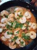 Camarones en salsa de tomates