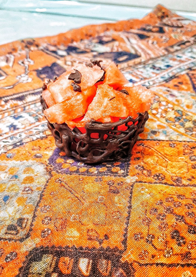 عکسی از دستور کاسه ی تور توری شکلاتی