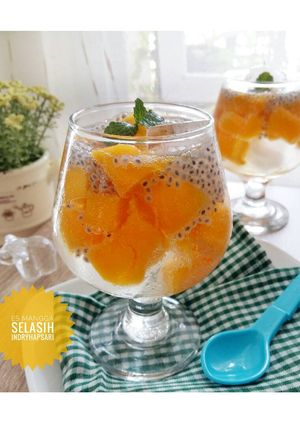 Foto resep Es Mangga Selasih #pr_esbuah