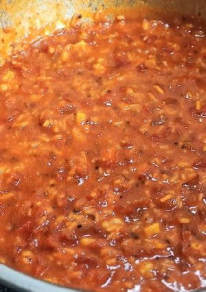 A picture of Sev Tomato Bhaji.