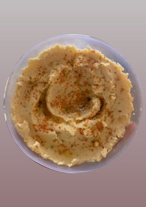 Una foto de Hummus de garbanzos