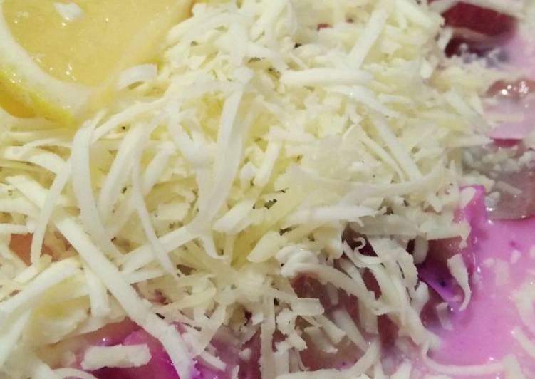 Bagaimana Menyiapkan Salad buah tanpa mayonnaise Enak Banget