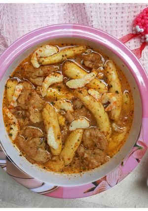 Foto resep Sup Kunyit Bunga Tebu Udang Vegan