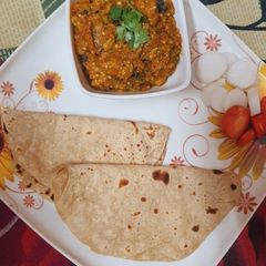 A picture of Baingan ka bharta.