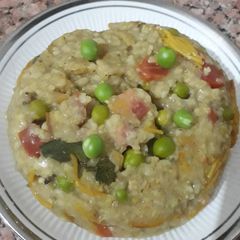 Peas Oats Cake Bake in Cooker A picture of Peas Oats Cake Bake in Cooker.