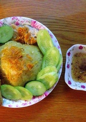 Hình của món Xôi gà.