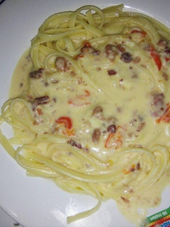 Foto resep Fettucini Carbonara (cara cepat membuat sarapan)