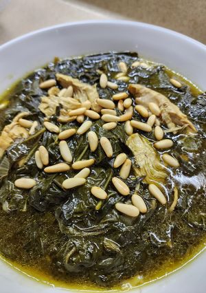 صورة لوصفة ملوخية ورق مع الدجاج