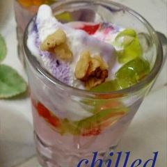 Chilled blue berry falooda A picture of Chilled blue berry falooda.