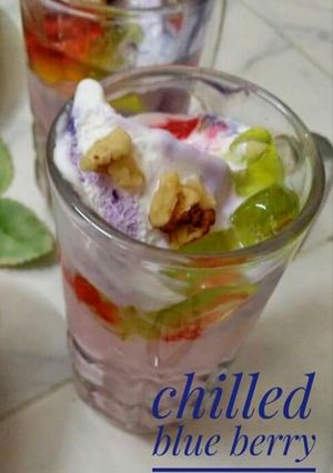 A picture of Chilled blue berry falooda.