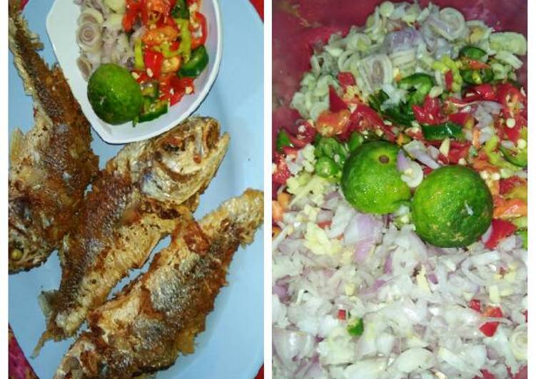 Resep Ikan jangki sambal matah Anti Gagal