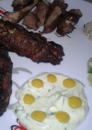 A picture of Barbecues kebab and marinated steak.
