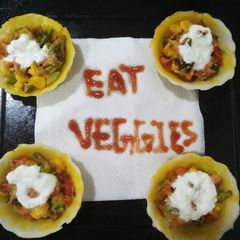 A picture of Vegetable tarts.