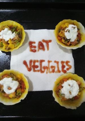 A picture of Vegetable tarts.