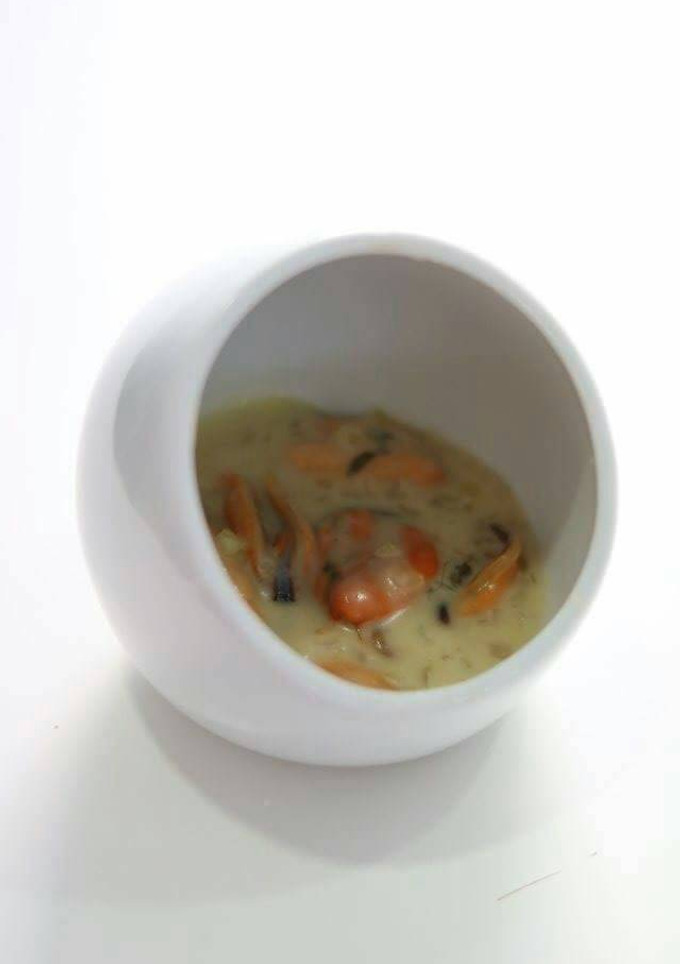 Una foto de Crema de mejillones
