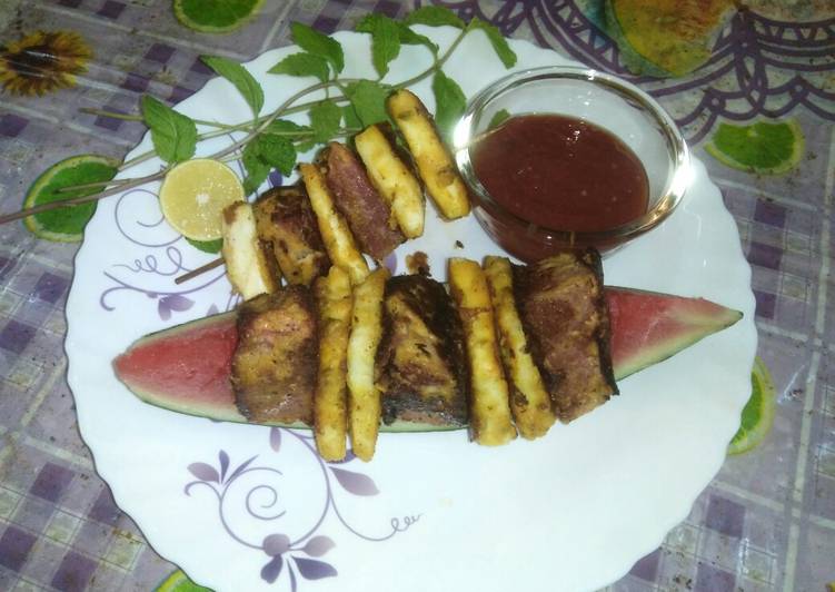 Watermelon and Paneer Tikka