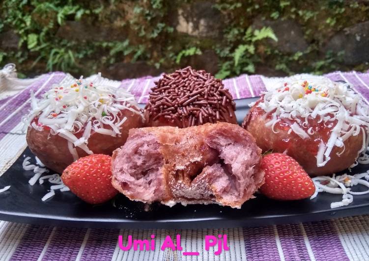 Resep Donat Ubi Ungu | Cara Bikin Donat Ubi Ungu Yang Sedap