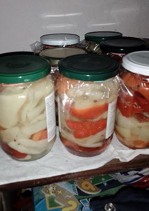 Olajos paprika tèlire recept fotója