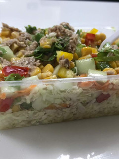 A picture of Salad with chicken.
