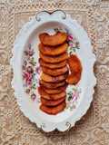 Manzana al azafrán 🍎 Manzana tibia y cremosa con canela y azafrán en aceite de coco 🥥 Low carb