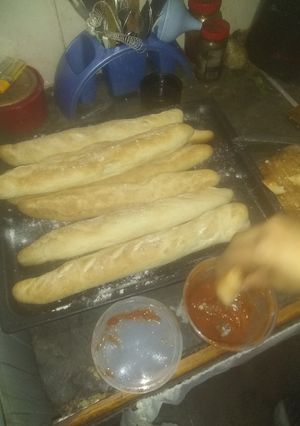 Una foto de Pan campesino o baguette francés casero