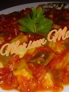 صورة لوصفة شكشوكة البطاطا والطماطم 🥔🍅