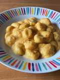 Gnocchi con crema de calabaza