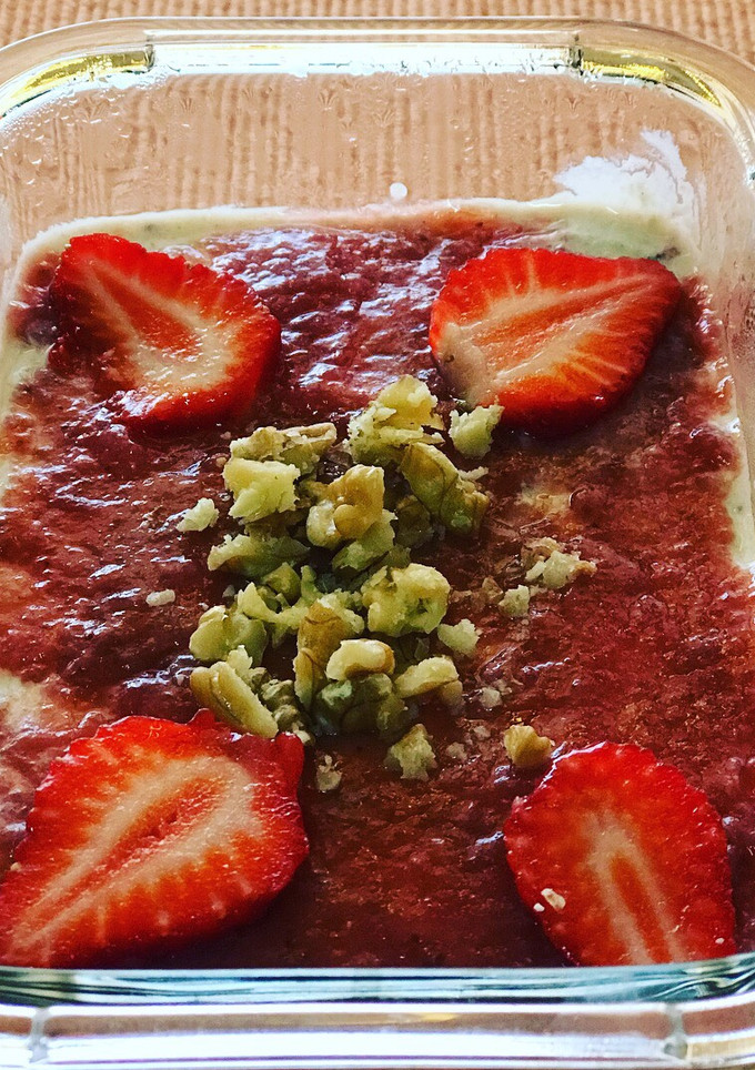 Una foto de Gachas de cheesecakeSin azúcar y FIT