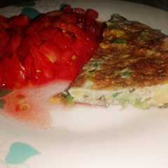 Una foto de Tortilla rápida de zapallitos verdes