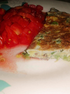 Una foto de Tortilla rápida de zapallitos verdes