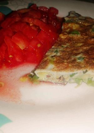 Una foto de Tortilla rápida de zapallitos verdes