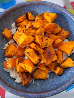 Une photo de Riz coco et patate douce