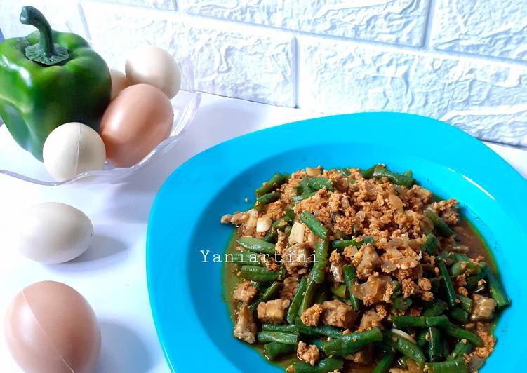 Lauk+Sayur : Orak Arik Telur TK (Tempe Kacang)