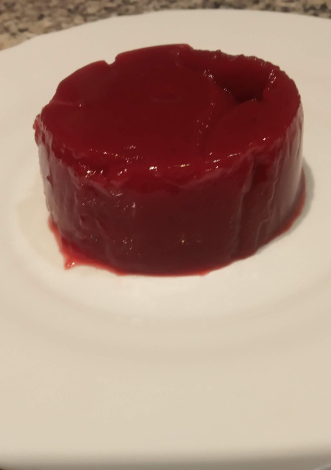 Una foto de Flan de frutas del bosque Vegano